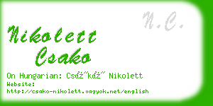 nikolett csako business card